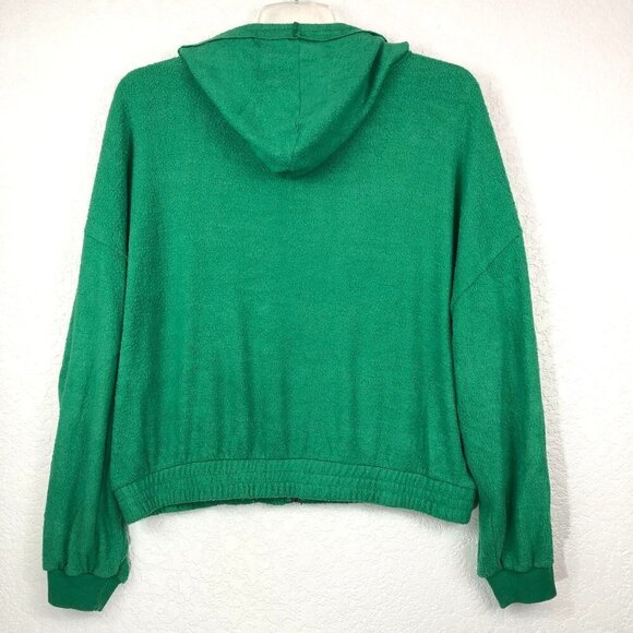 Out From Under Green Cropped Hoodie Size S - Picture 2 of 6